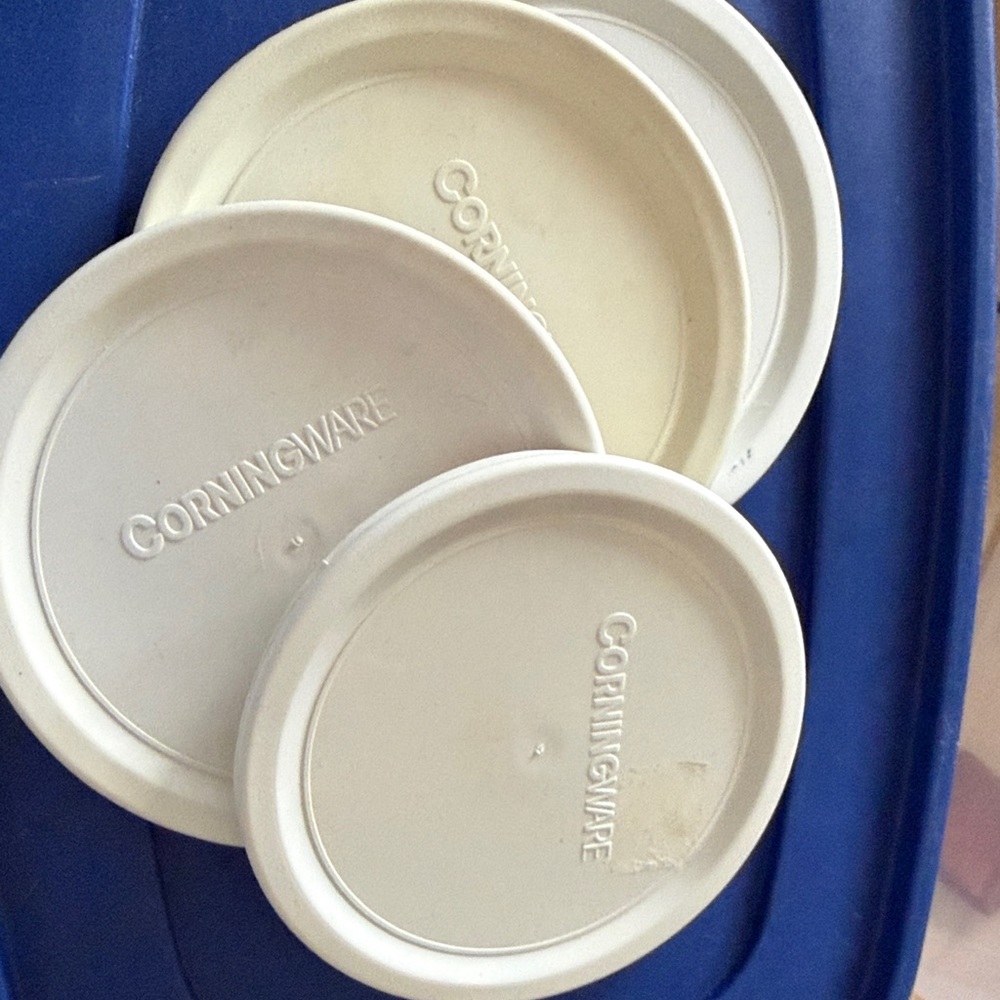 Corningware White and Cream Lid only 1 available.